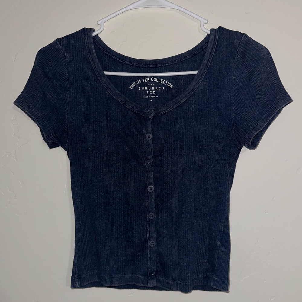 Navy blue, Aeropostale OG Tee Collection T-shirt.